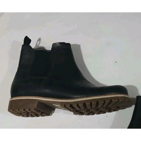 Chaco Fields Chelsea Waterproof Boots Size 10 Black Pull On Ankle - Picture 4 of 13